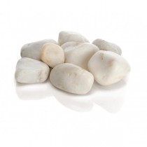 Set pietricele decorative din marmura Biorb, albe 