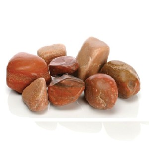 Set pietricele decorative din marmura Biorb, rosii 